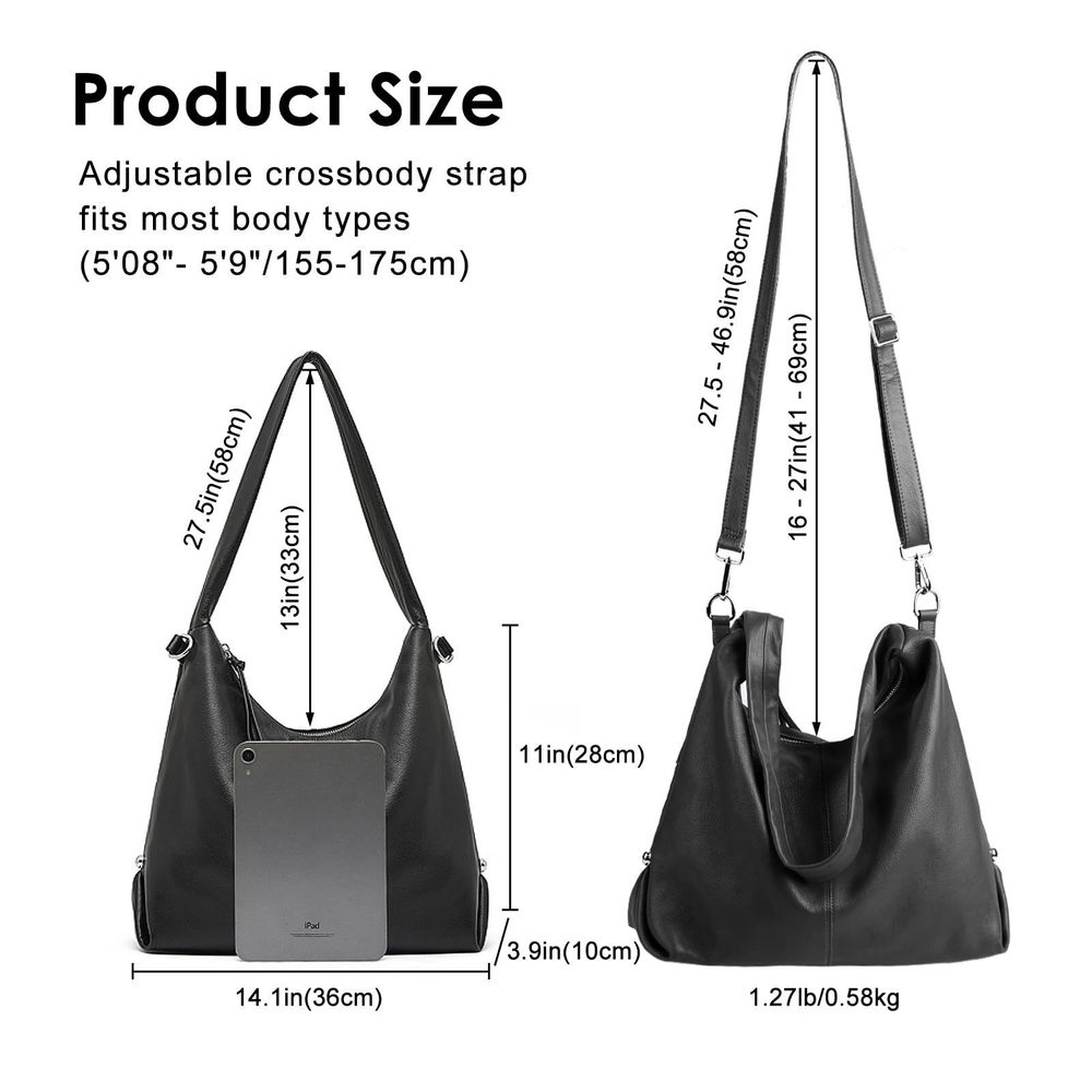 Hobo Bag Handbags, Genuine Leather Crossbody Bags Shoulder Purses >:( - Picture 4 of 7